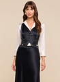 L'agence - Jianna Vest - Black Pinstripe