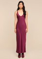 L'agence - Akiya Satin Maxi Dress - Merlot Red