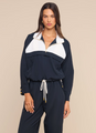L'agence - Vex Cropped Windbreaker - Black/White