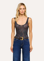 L'agence - Kalea Mesh Bodysuit - Midnight Multi Lux Paisley