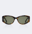 Fendi - Screen Oval Sunglasses - Green/Brown