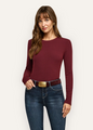L'agence - Tess Long Sleeve Tee - Deep Port