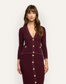 L'agence - Irvin Pointelle Knit Cardigan - Deep Port