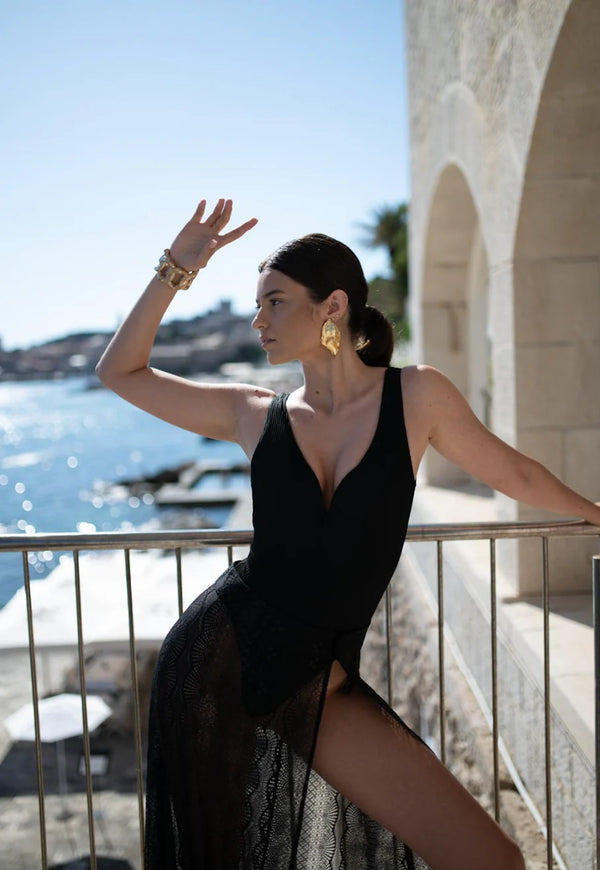 Alexandra Miro - Emmy Slip Skirt - Fine Black Lace