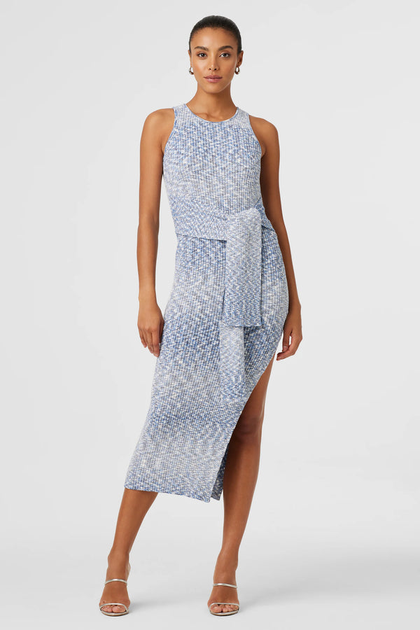 Toccin - Penny Racer Tie Front Dress - Azure M