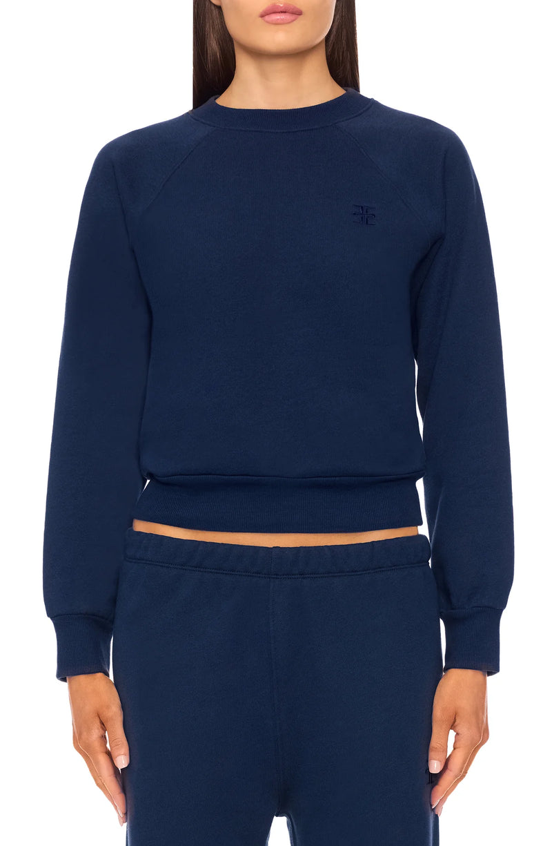 Eterne - Shrunken Raglan Sweatshirt - Navy