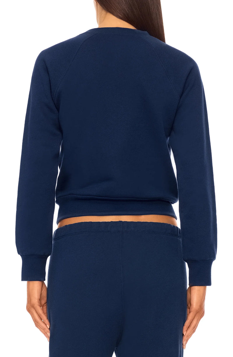 Eterne - Shrunken Raglan Sweatshirt - Navy