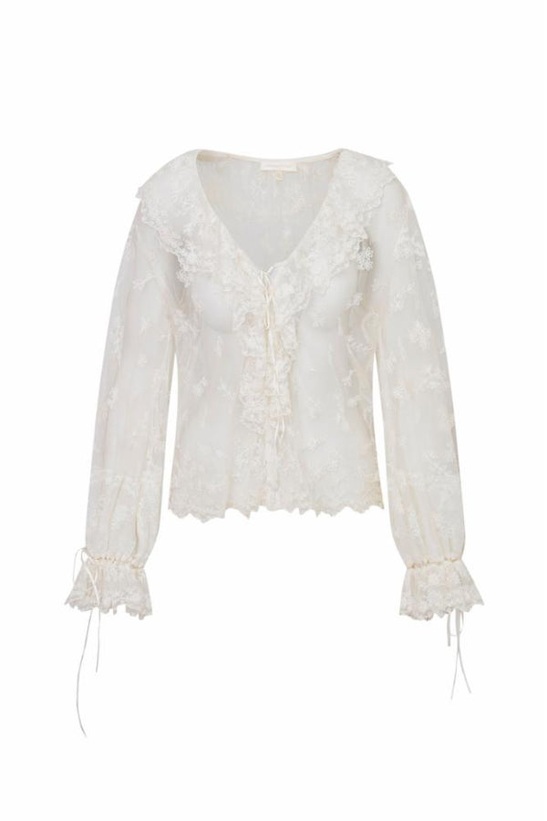 Loveshackfancy - Aubrenna Top - White