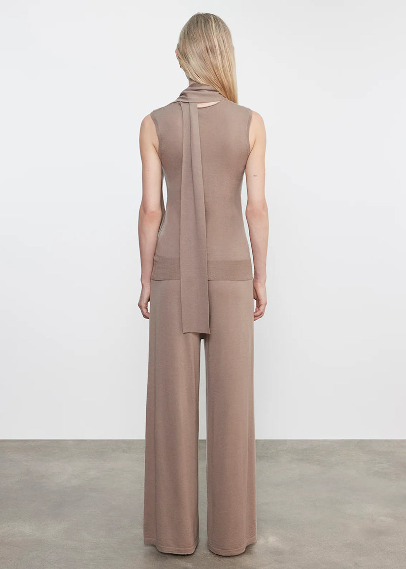 Enza Costa - Tissue Cashmere Drawcord Pant - Walnut