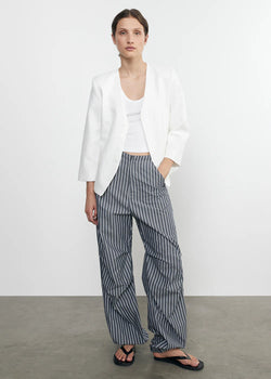 Enza Costa - Supima Baby Rib Cropped Fitted U Tank - White