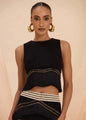 PatBO - Rita Fringe Top - Black