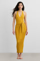 Toccin - Allegra V-Neck Tie-Front Halter Midi Dress - Tuscan Sun