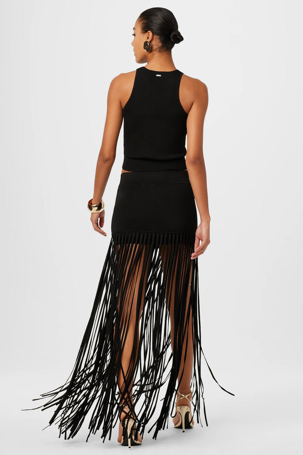 Toccin - Carlyle Fringe Mini Skirt - Jet