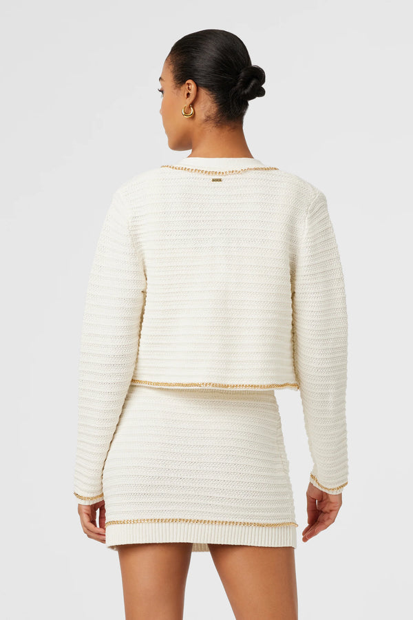 Toccin - Cecilia Crop Knit Jacket - Optic
