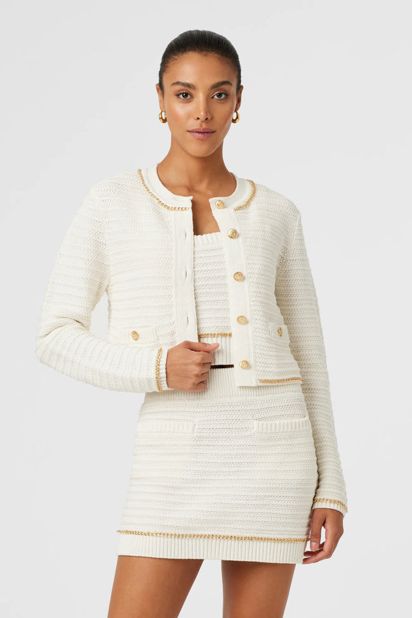 Toccin - Cecilia Crop Knit Jacket - Optic