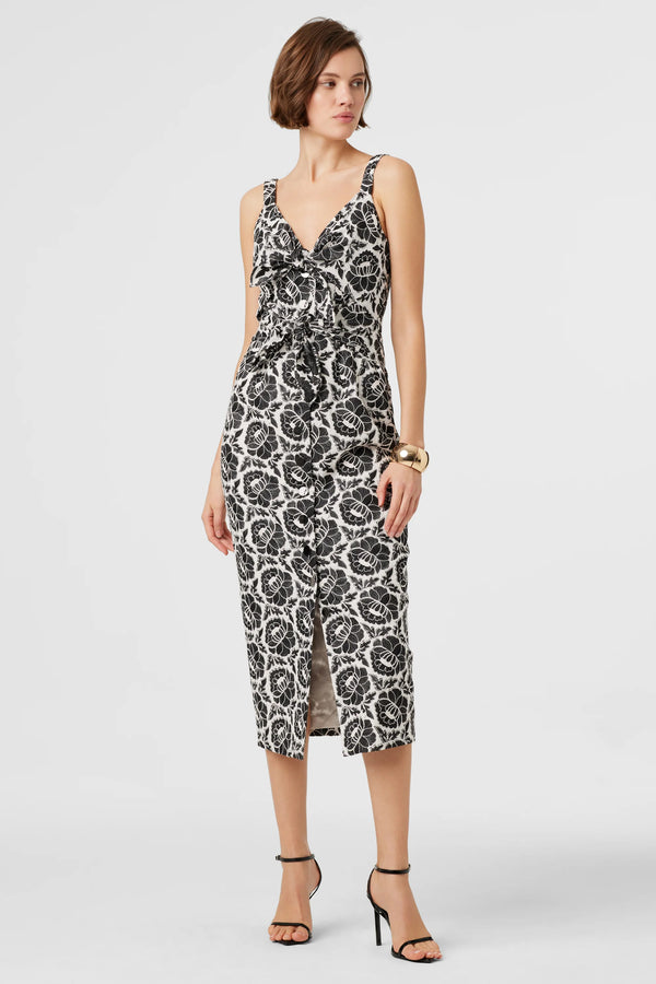 Toccin - Gia Double Tie Front Dress - Jet/Optic