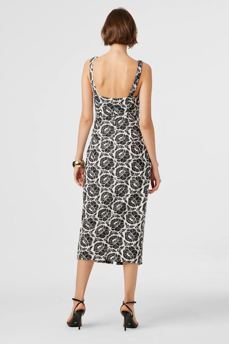Toccin - Gia Double Tie Front Dress - Jet/Optic