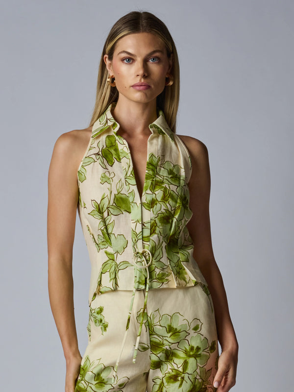 Hevron - Sloan Vest - Green Floral