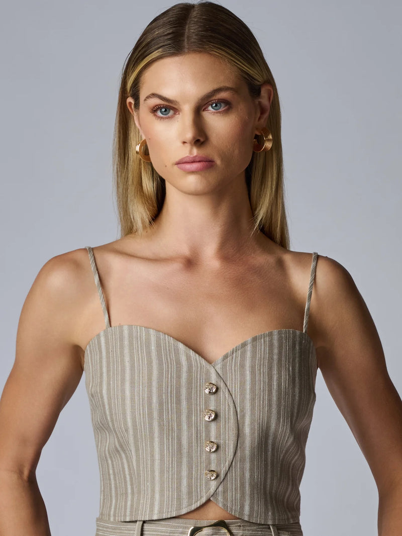 Hevron - Grace Top - Tawny Stripe