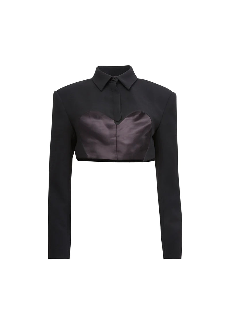 Fleur Du Mal - Cropped Blazer - Black