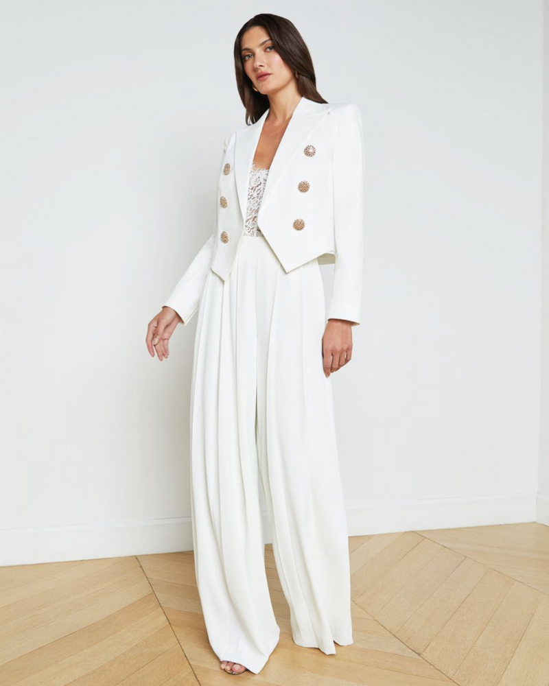 L'agence - Lila Open-Front Blazer - White