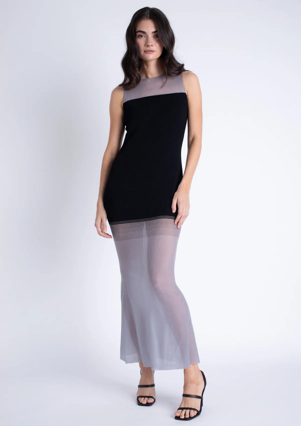 Karina Grimaldi Renata Knit Maxi Dress in Black