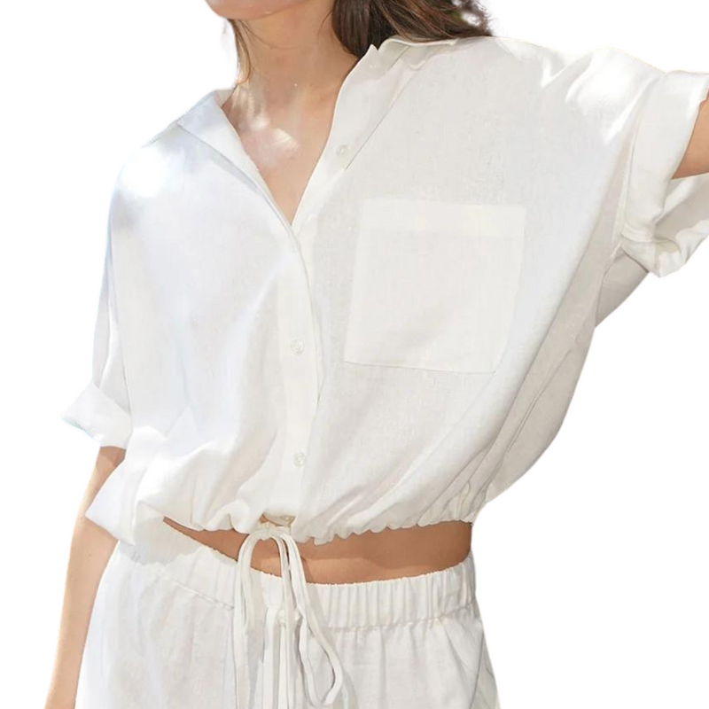 LNA - Alpine Short Sleeve Linen Button Up - Multiple Colors