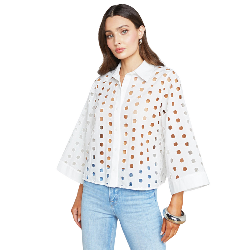 L’agence - Breslin Eyelet Blouse - White