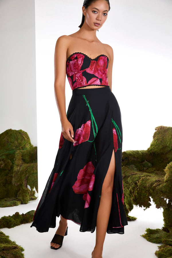 Charo Ruiz - Long Skirt Ventine - Black
