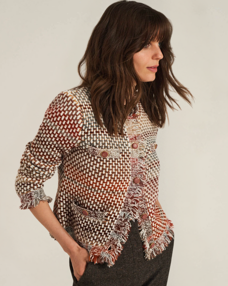Veronica Beard - Sariyah Knit Jacket - Red Multi
