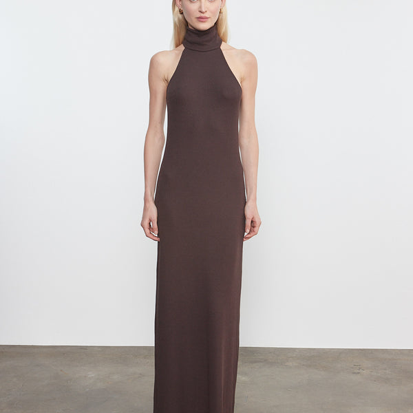 enza costa poplin halter dress - Knit Turtleneck Fluid Ladies dresses