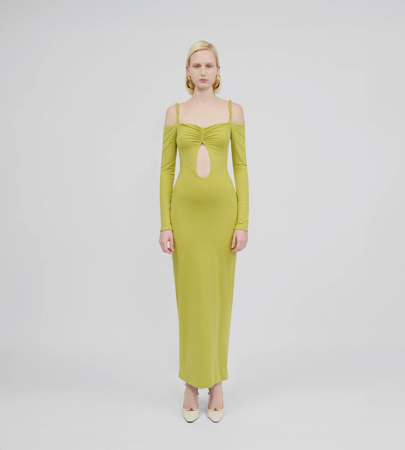 Maygel Coronel - Calice Cutout Midi Dress - Oasis Green