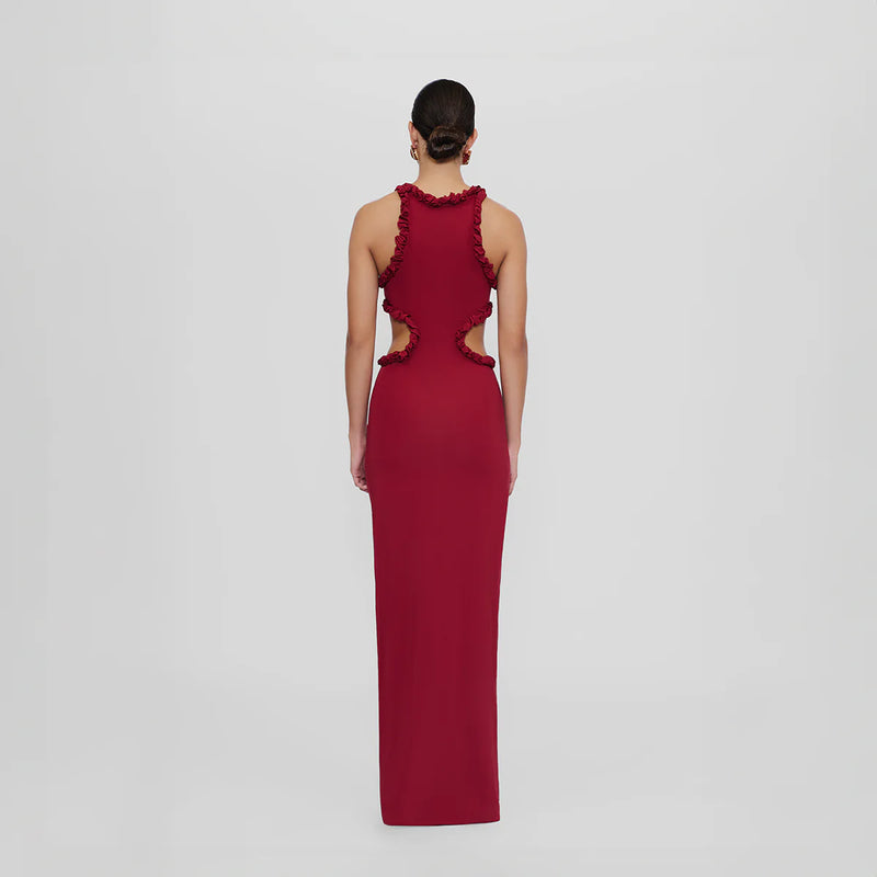 Maygel Coronel - Anassa Long Dress - Carmesí