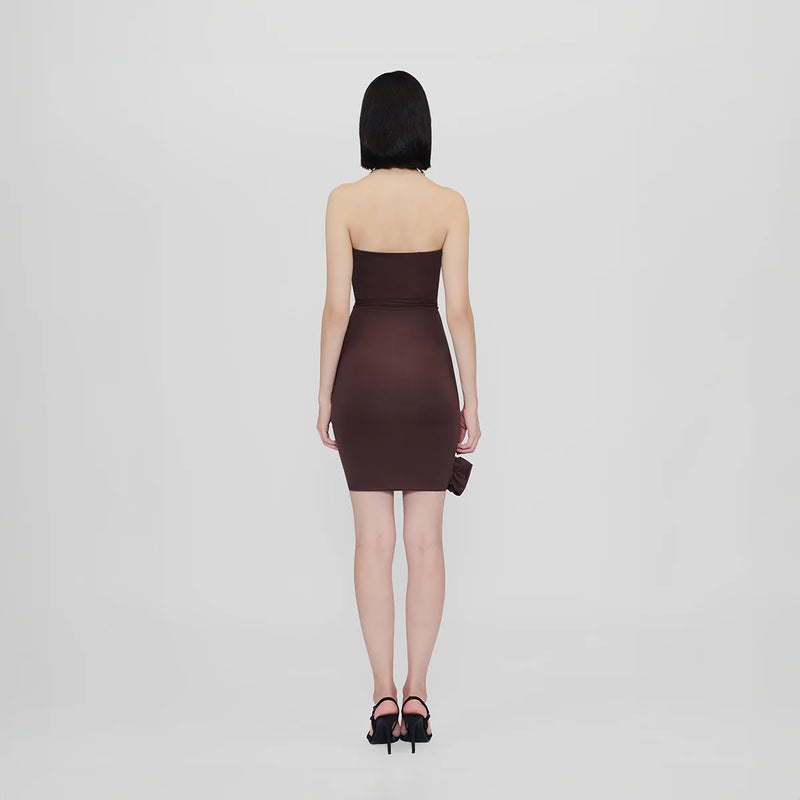 Maygel Coronel - Chari Mini Dress - Brown Maygel Coronel - Chari Mini Dress - Brown