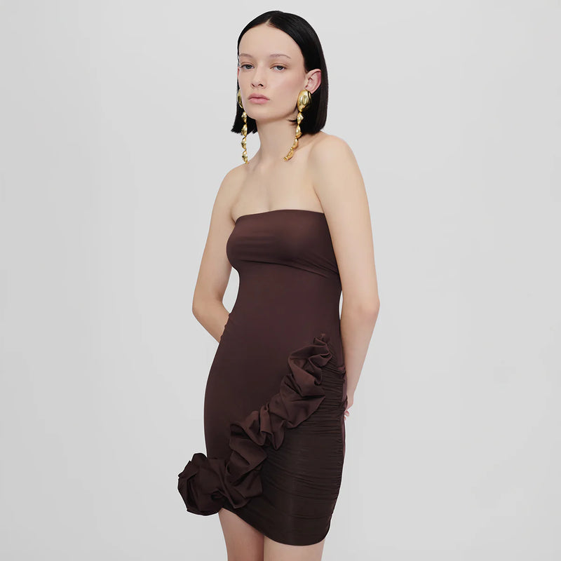 Maygel Coronel - Chari Mini Dress - Brown Petite Maygel Coronel - Chari Mini Dress - Brown Petite