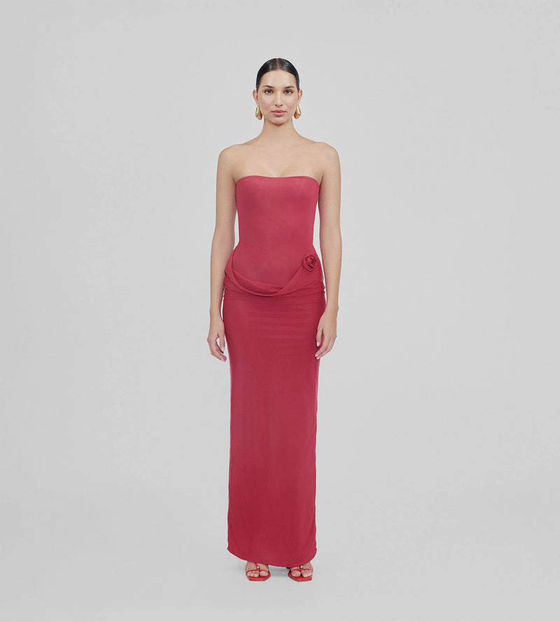 maygel coronel red dress Maygel Coronel Veranera Maxi Dress in Burgundy