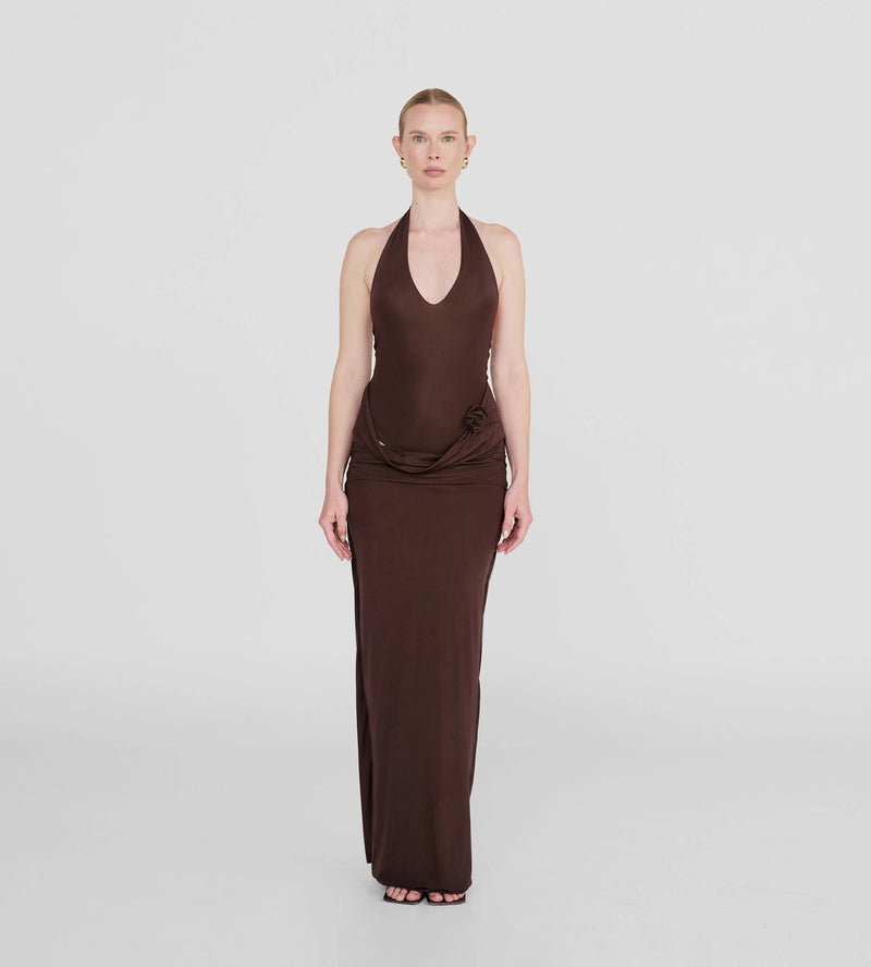 Maygel Coronel Conto Dress in Brown Maygel Coronel Conto Dress in Brown