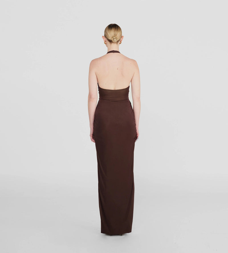 Maygel Coronel Conto Dress in Brown Maygel Coronel Conto Dress in Brown