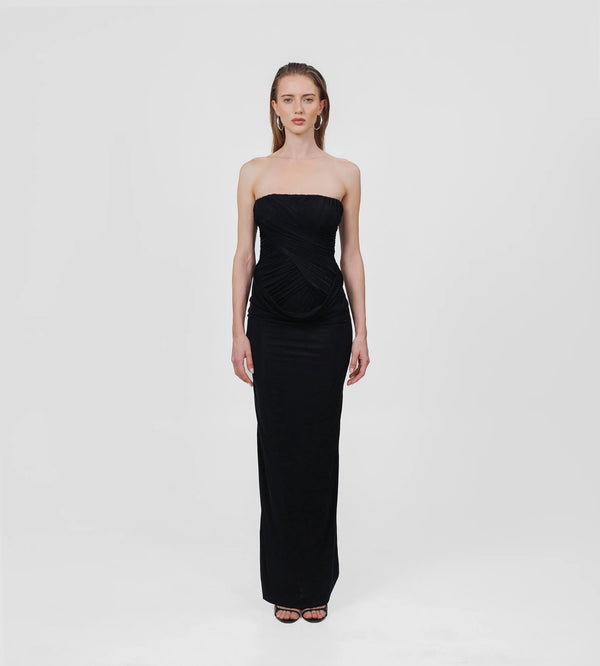 Maygel Coronel - Gorgonia Long Dress - Basalto