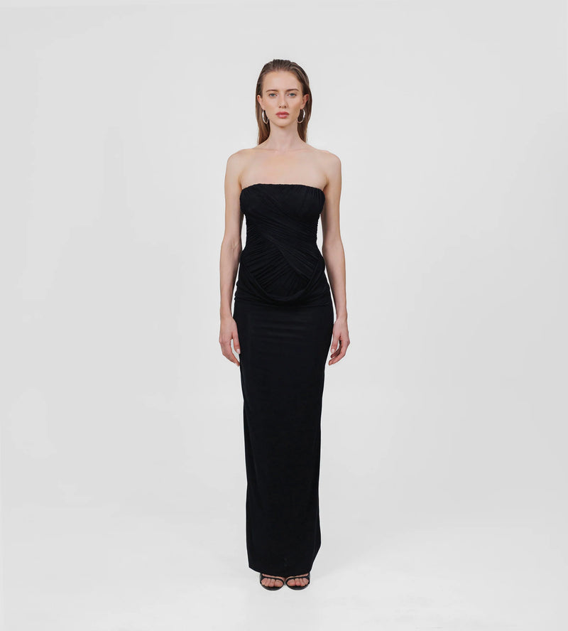 Maygel Coronel - Gorgonia Long Dress - Basalto