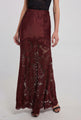 PERRINE LACE COMBO SATIN SKIRT