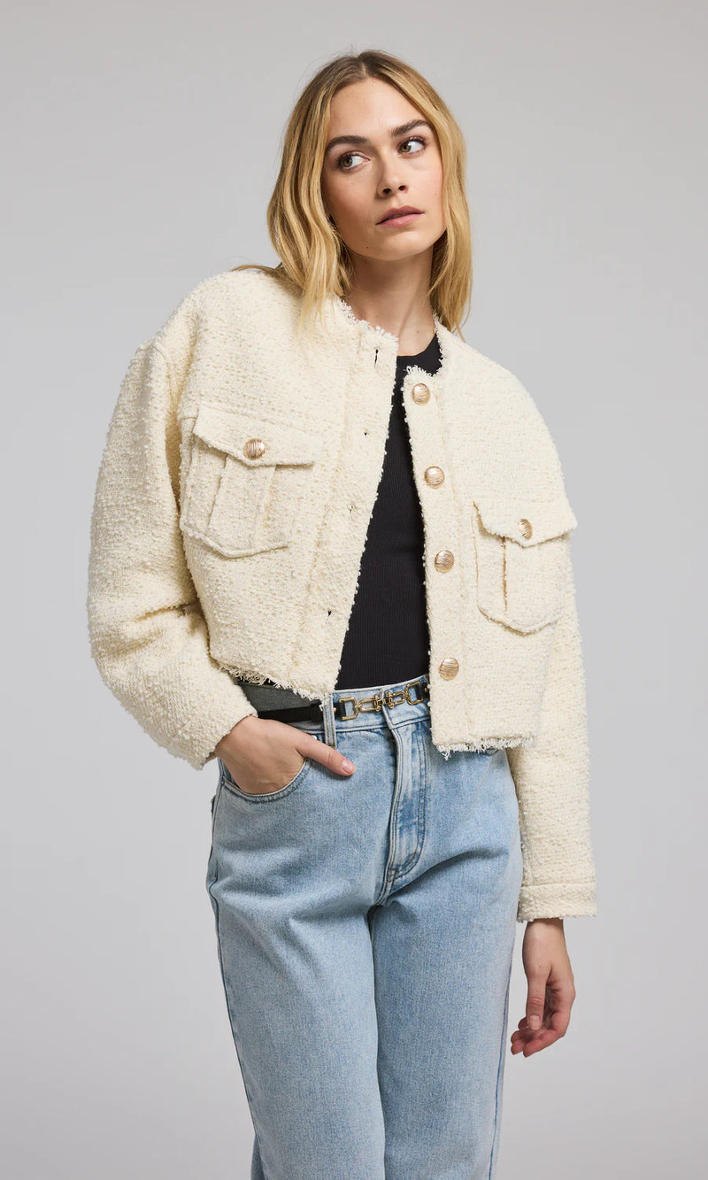 Generation love - Emille Tweed Bomber Jacket - Cream