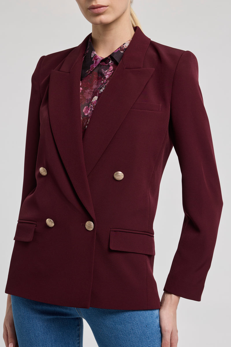 Generation Love - Maverick Crepe Blazer - Malbec