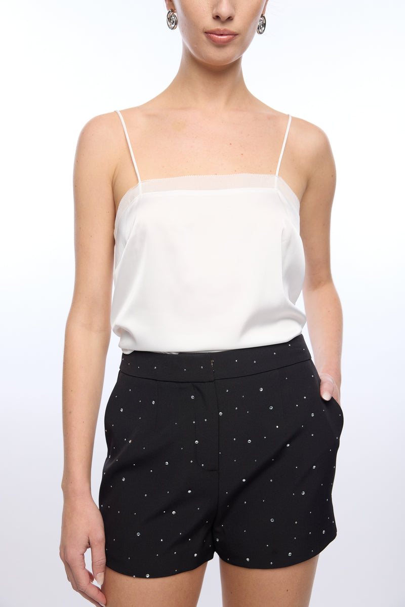 THEO CRYSTAL CREPE SHORTS