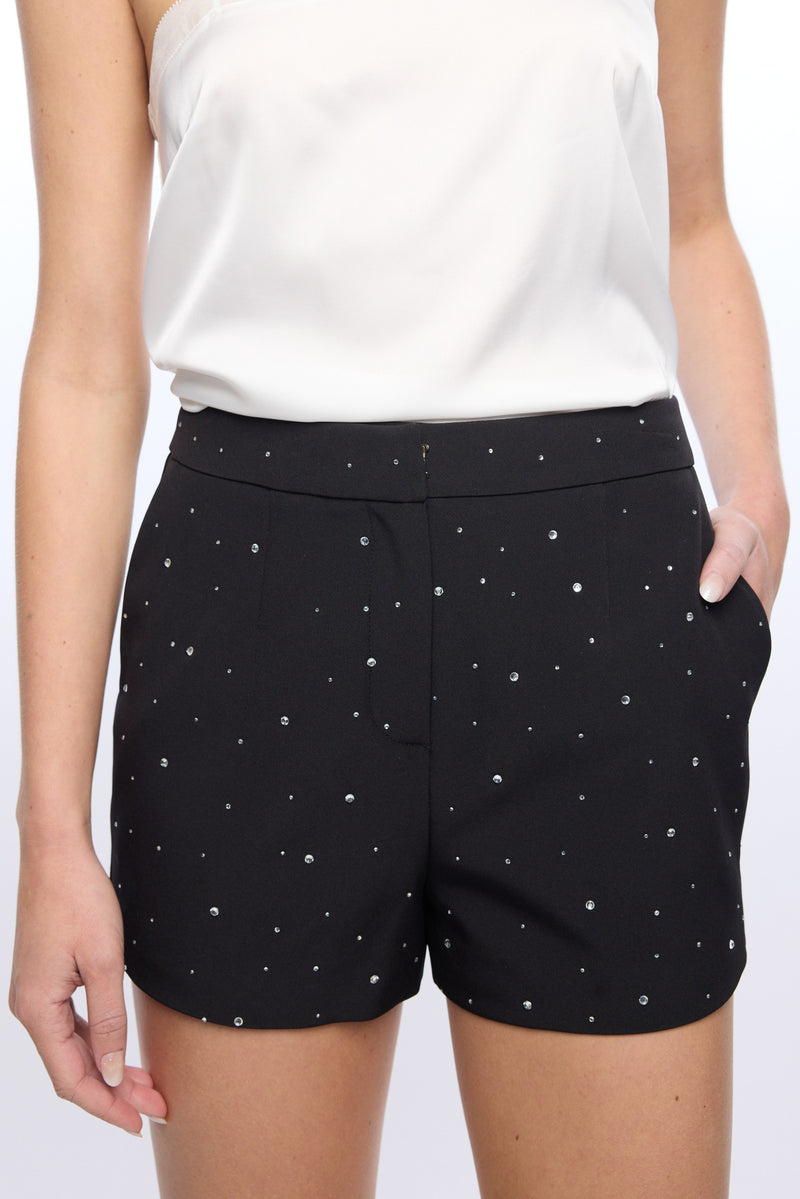 THEO CRYSTAL CREPE SHORTS