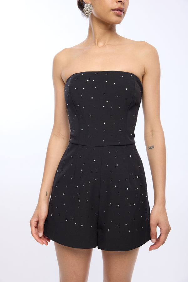 ESTELLA CRYSTAL CREPE ROMPER