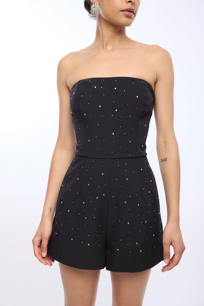 ESTELLA CRYSTAL CREPE ROMPER