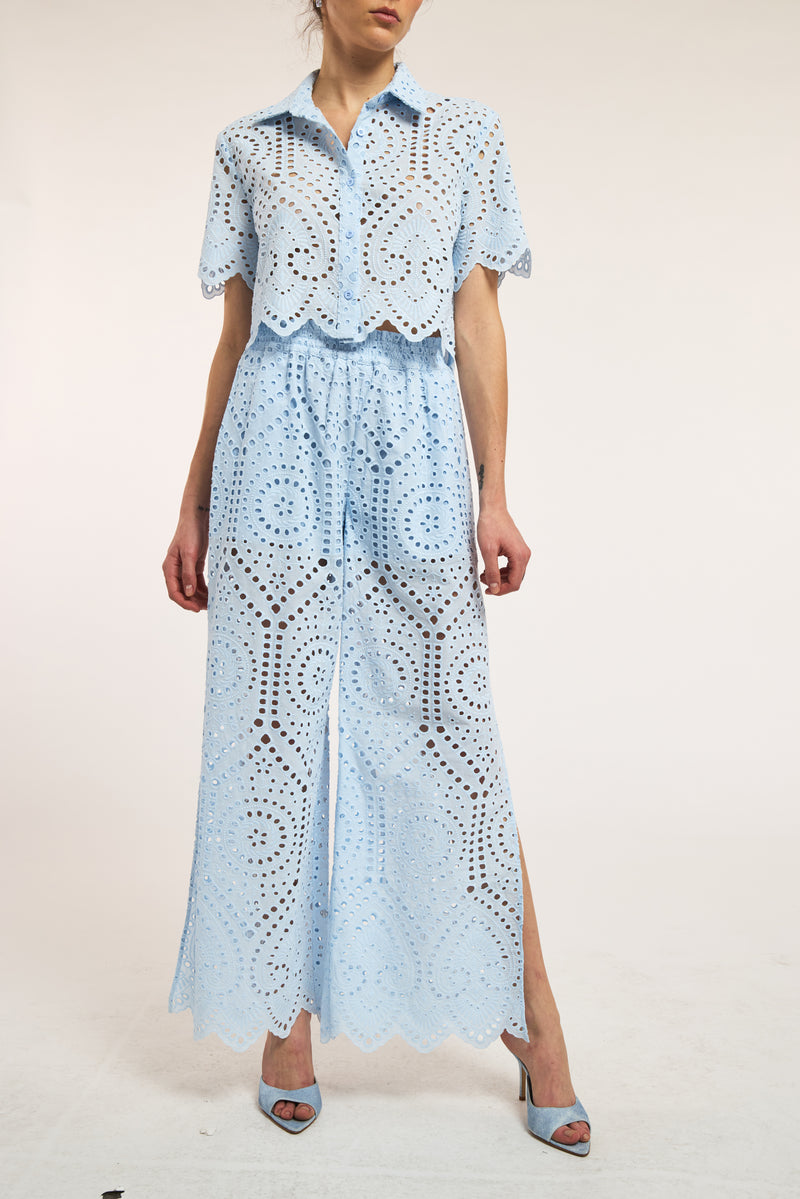 CONNIE COTTON EYELET PANTS