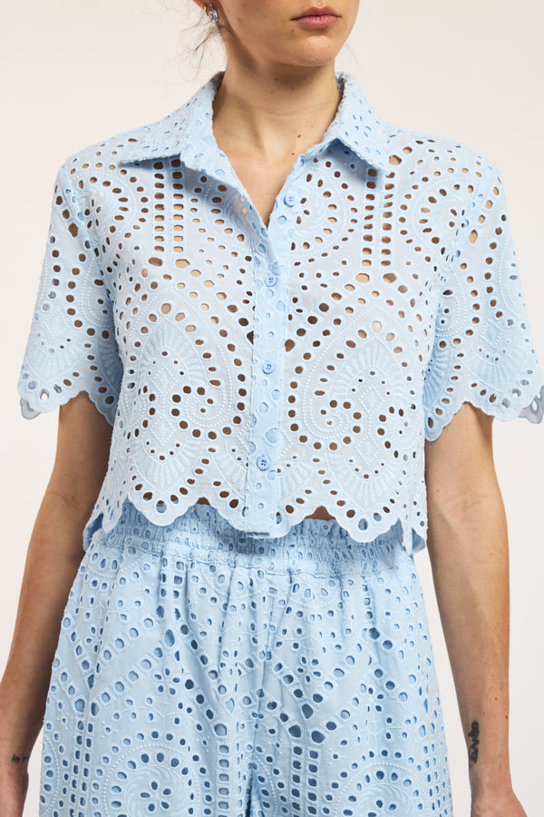 DUBOIS COTTON  EYELET SHIRT