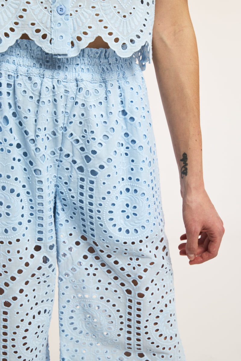 CONNIE COTTON EYELET PANTS
